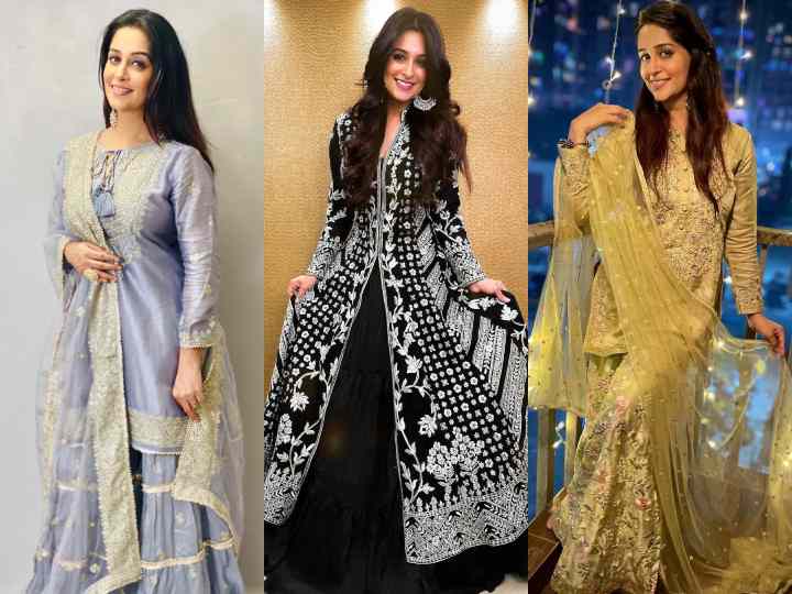 Dipika Kakar Flaunts Her Cute Baby Bump In A Red 'Anarkali' As She  Celebrates Eid With In-Laws