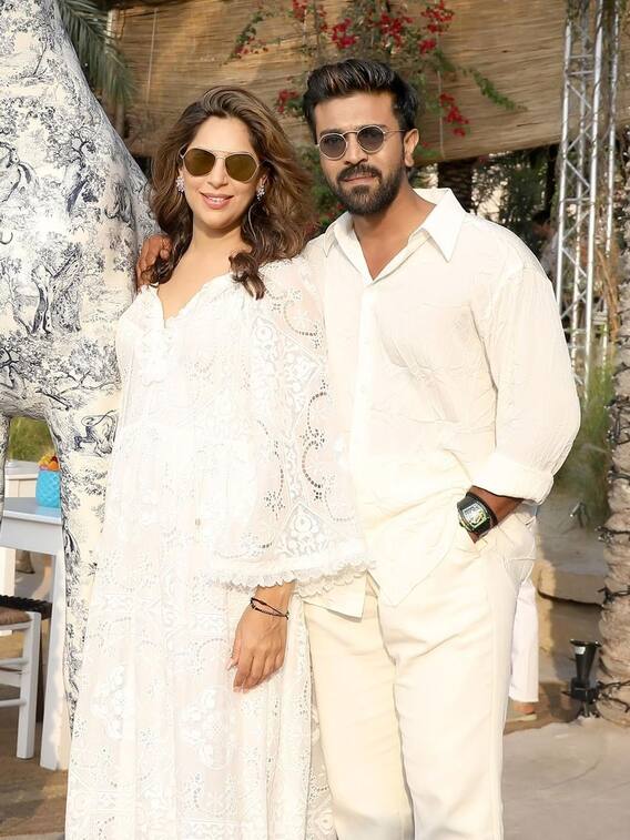 व्हाइट ड्रेस-काला चश्मा, हिट है राम चरण की पत्नी का बेबी शावर लुक