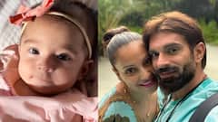 গোলাপি পোশাকে আদুরে একরত্তি, প্রথমবার মেয়ে দেবীর মুখ প্রকাশ্যে আনলেন বিপাশা