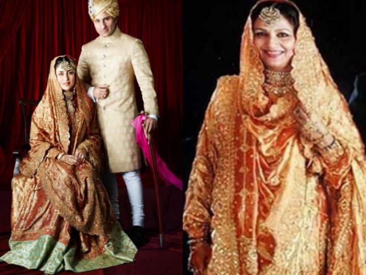 Kareena Kapoor wore  Sharara given by her mother-in-law Sharmila Tagore at her wedding which has gold zari Kareena Kapoor Wedding Look: अपनी शादी में पटौदी परिवार की बहू ने पहना था तीन पीढ़ी पुराना शरारा, जानिए इसकी खासियत