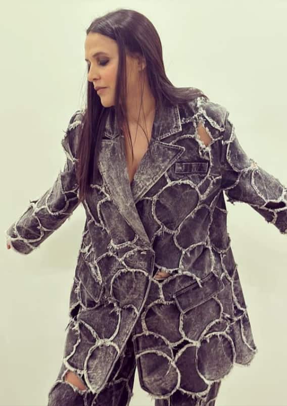 Neha Dhupia Poses In Shades Of Grey