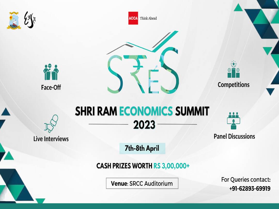 Shri Ram SRCC Economics Summit 2023 Asia's Largest UG Economics Fest To Begin From April 7 Shri Ram Economics Summit 2023: Asia's Largest UG Economics Fest To Begin From April 7