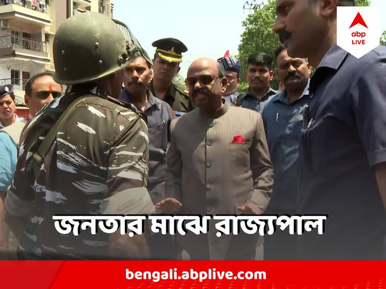 West Bengal Governor CV Ananda Bose visits  Ekbalpur Kolkata Street to inspect the law & order situation Bengal Governor CV Ananda Bose : হনুমান জয়ন্তীতে সাধারণের মাঝে রাজ্যপাল, দিলেন পুজো, খেলেন ছাতুর সরবত