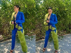 Uorfi Javed Wears A Dress With Patches Of Grass. Here's How She Made It