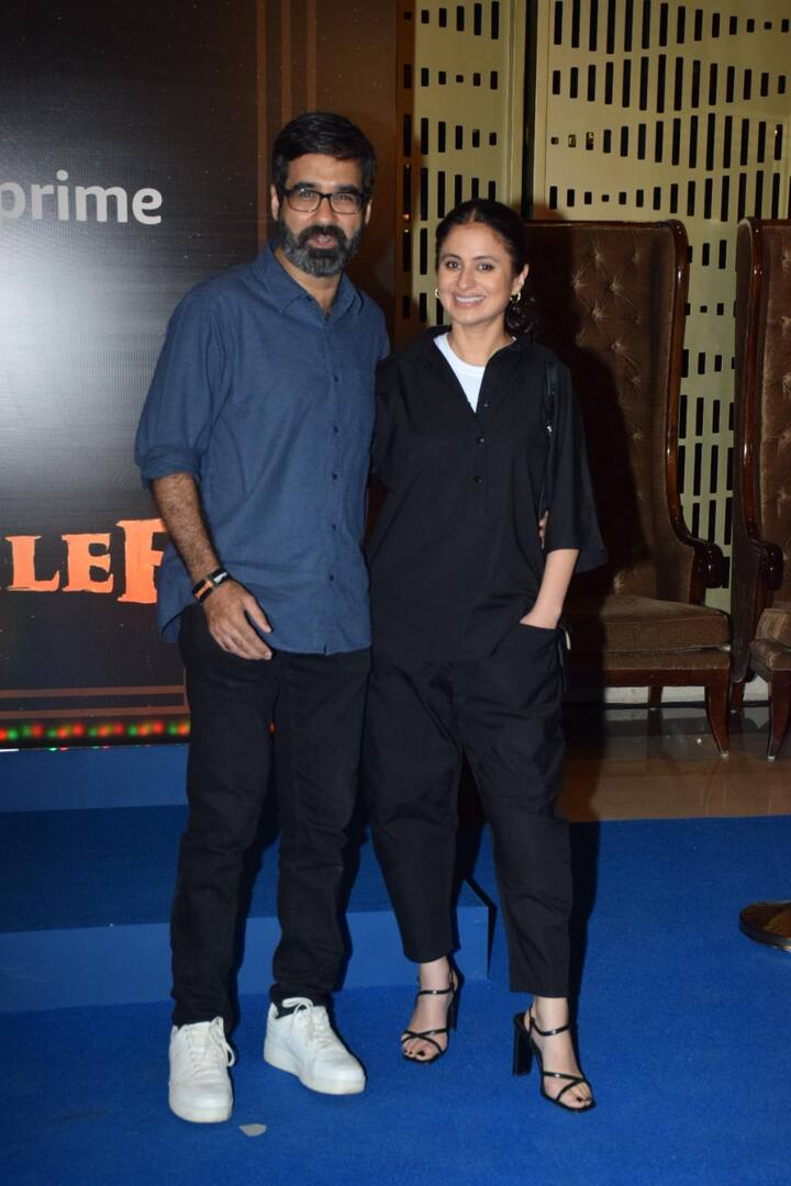 Rasika Duggal attended the screening with husband Mukul Chadda.