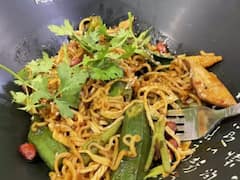 Bhindi Noodles Served At Myanmar Restaurant Baffles Food Lovers