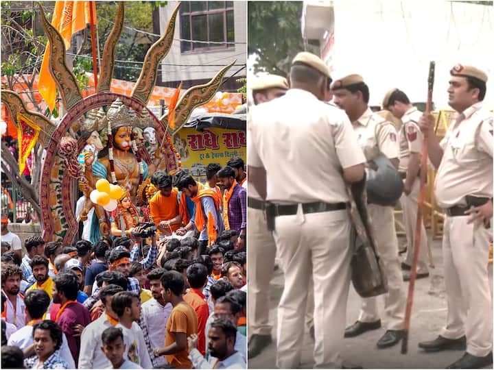 Hanuman Jayanti Procession In Delhi Jahangirpuri Today Within Certain Distance Amid Delhi Police Deployment Delhi Police Allows Hanuman Jayanti Procession In Jahangirpuri Within Certain Distance Amid Heavy Security