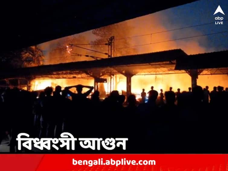 South 24 Parganas Santoshpur station caught in fire train services disrupted Santoshpur Station Fire: সন্তোষপুর স্টেশনে বিধ্বংসী আগুন, ট্রেন চলাচল বন্ধ শিয়ালদা-বজবজ লাইনে