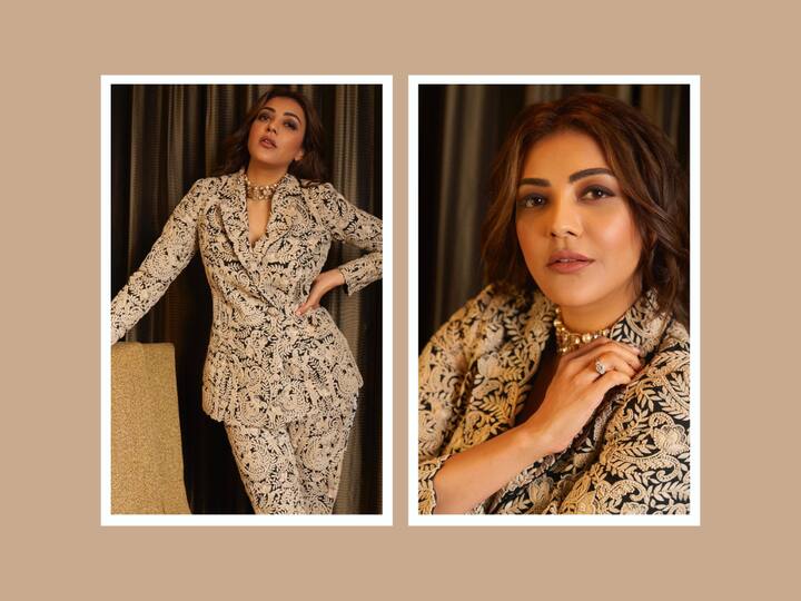 Kajal Aggarwal often gives us a glimpse of her trendy wardrobe as she shares pictures on her Instagram handle. This time also she posted pictures in a beautifully embroidered outfit.