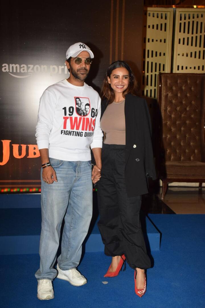 Rajkummar Rao poses with wife Patralekha. (All images: Manav Manglani)