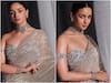 Pics: સિલ્વર મેટાલિક સાડીમાં Alia Bhatt લાગી સુંદર અપ્સરા, એક્ટ્રેસેના લેટેસ્ટ લૂક પર ફેન્સ ફિદા......