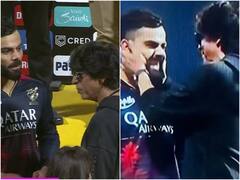 RCB के खिलाफ KKR की जीत के बाद शाहरुख खान ने विराट कोहली को लगाया गले और खींचे गाल, खूब वायरल हो रहा वीडियो