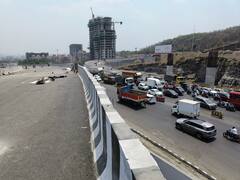 Pune Chandani Chowk : चांदणी चौकातील उड्डाणपुलाचं काम 90 टक्के पूर्ण; पाहा फोटो...