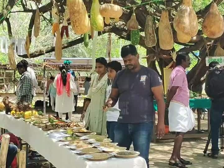 Karur 85th Birthday Celebration of Kuluthalai Nammalvar Heritage Seeds Exhibition TNN கரூர்: நம்மாழ்வரின் 85வது பிறந்தநாள் விழா; மரபு சார் விதைகள் கண்காட்சி