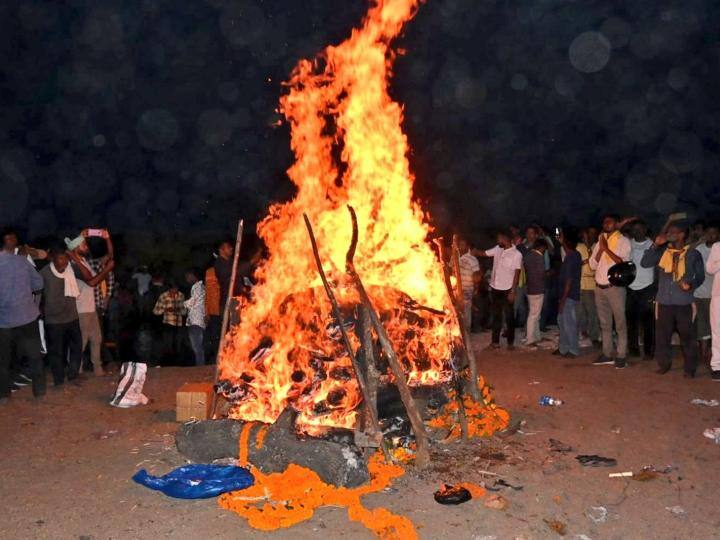 Jharkhand education minister jagarnath mahto passed away funeral by his son in Bokaro ann Jagarnath Mahto: पंचतत्व में विलीन हुए झारखंड के मंत्री जगरनाथ महतो, बेटे ने दी मुखाग्नि