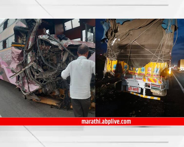 maharashtra News nashik news Fatal accident on Nashik Mumbai highway truck driver dies Nashik Igatpuri Accident : बसचालकाला उभा ट्रक दिसला नाही, पाठीमागून धडक दिली, ट्रकचालकाचा मृत्यू 