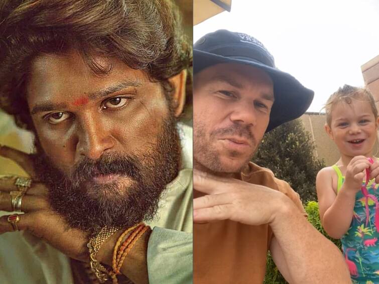 David Warner Wishes Allu Arjun on his Birthday in Pushpa Style Watch Watch Video: மகளுடன் இணைந்து அல்லு அர்ஜூனுக்கு பிறந்த நாள் வாழ்த்து.. புஷ்பா ஸ்டைலில் தெறிக்கவிட்ட டேவிட் வார்னர்!