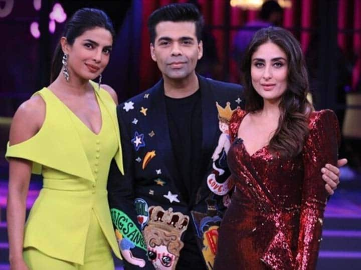 Kareena Kapoor Priyanka Chopra give reaction as Karan Johar mentioned their ex boyfriend in common Shahid Kapoor Kareena Kapoor और Priyanka Chopra  का एक ही था एक्स ब्वॉयफ्रेंड?  Karan Johar के सवाल पर दोनों ने दिया ये जवाब