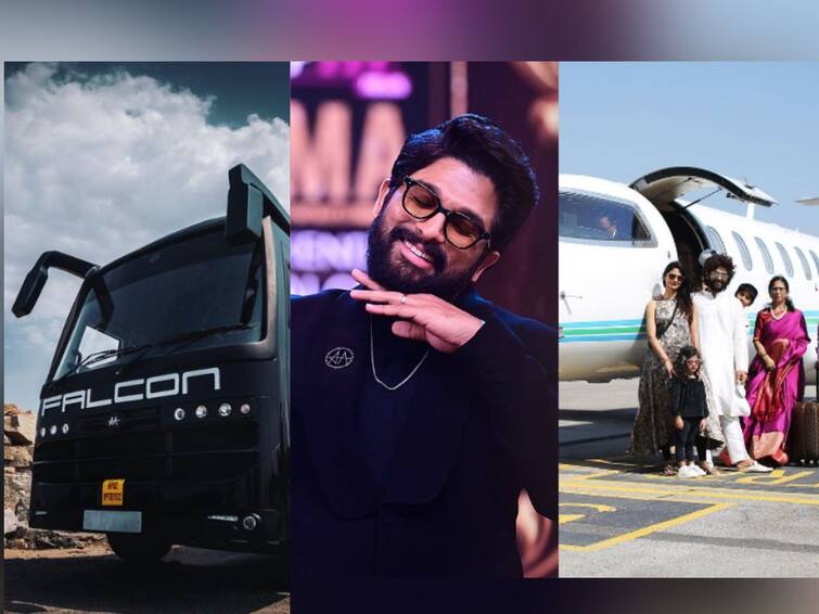 Allu Arjun birthday Vanity van private jet expensive things owned by the Pushpa actor know abou it Allu Arjun birthday:7 कोटींची व्हॅनिटी व्हॅन,  प्रायव्हेट जेट अन् आलिशान घर; अल्लू अर्जुन आहे कोट्यवधींचा मालक