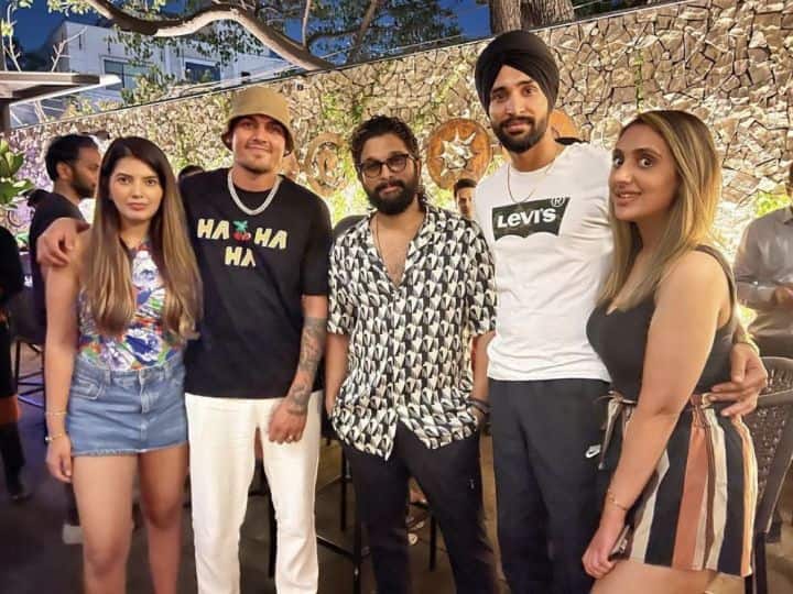 Punjab Kings players meet South Superstar Allu Arjun, photo goes viral