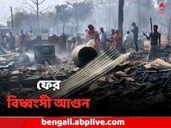 রানিনগরে বিধ্বংসী আগুন, ভস্মীভূত প্রায় ২৫টি বাড়ি, পুলিশের গাড়ি ভাঙচুর