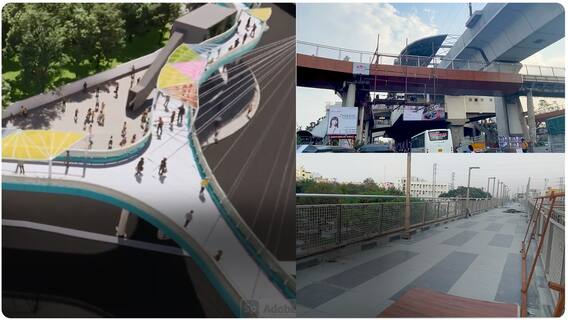 Uppal Skywalk :హైదరాబాద్ లో ఫస్ట్ టైమ్ ఆకాశవంతెన.. క్రాసింగ్ ప్రమాదాలకు చెక్..! | ABP Desam