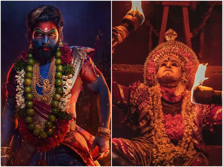 Pushpa 2 VS Kantara netizens compares allu arjun rishab shetty looks, After Revealing Pushpa 2 First Look Pushpa 2 VS Kantara : 'పుష్ప 2' లుక్ మీద కొత్త రచ్చ - 'కాంతార'లా ఉందేంటి?