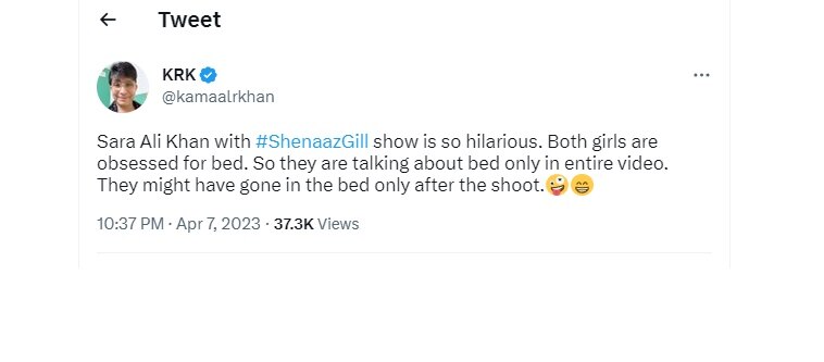 हो सकता है कि शूट के बाद दोनों...' इस बॉलीवुड एक्टर ने Sara Ali Khan-Shehnaaz Gill को लेकर किया विवादित ट्वीट