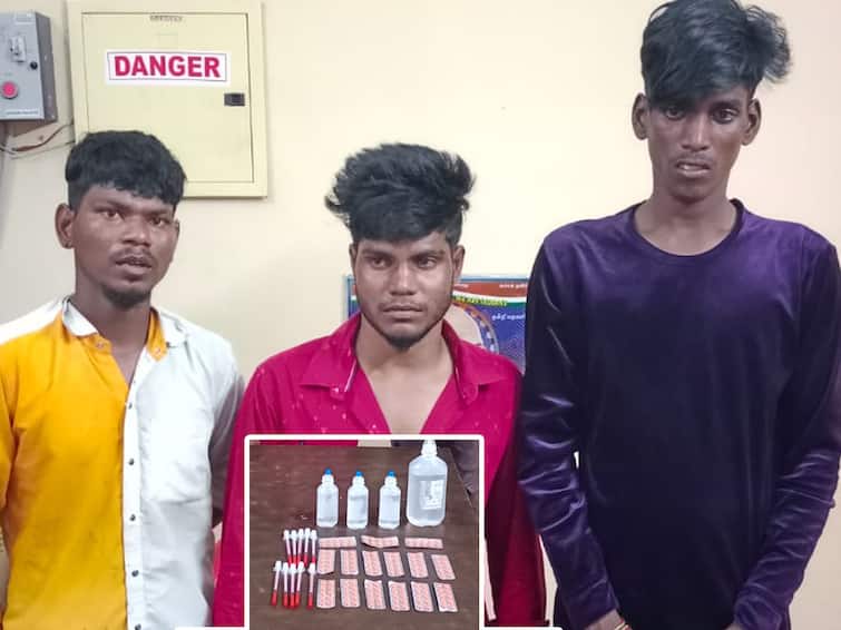 Three youths were arrested for selling drug injections, glucose and pills in tindivanam திண்டிவனத்தில் போதை ஊசி, மாத்திரை அமோக விற்பனை.. 3 பேரை தட்டித்தூக்கிய காவல்துறை..!