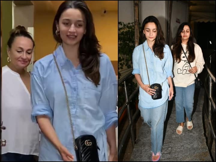 Alia Bhatt Movie Night: बॉलीवुड एक्ट्रेस आलिया भट्ट अपनी मां सोनी राजदान और बहन शाहीन भट्ट के साथ मूवी नाइट एंजॉय करते हुए स्पॉट हुईं. इसकी तस्वीरें सामने आई हैं. यहां देखें.