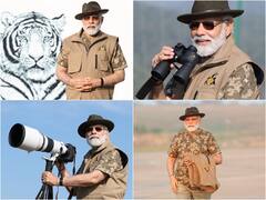 Speckled Safari Clothes And Hat — PM Modi Sports New Look For Tiger Reserve Visit In Karnataka: IN PICS