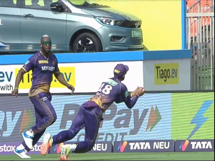 GT vs KKR IPL 2023 Narayan Jagadeesan Superb Catch Running Backwards to Dismiss Wriddhiman Saha Narayan Jagadeesan Takes An Unbelievable Catch Running Backwards To Dismiss Wriddhiman Saha In GT vs KKR IPL 2023 Encounter- WATCH