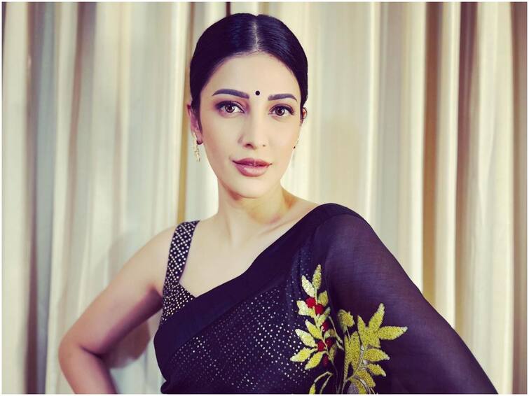 Shruti Hassan gets trolled by Mega fans coz her comments on age gap with heros Sridevi Chiranjeevi song Shruti Hassan : హీరోయిన్లకు చీర, జాకెట్ తప్ప ఇంకేమీ ఉండదు -  'శ్రీదేవి చిరు' పాటపై శృతి సెటైర్స్