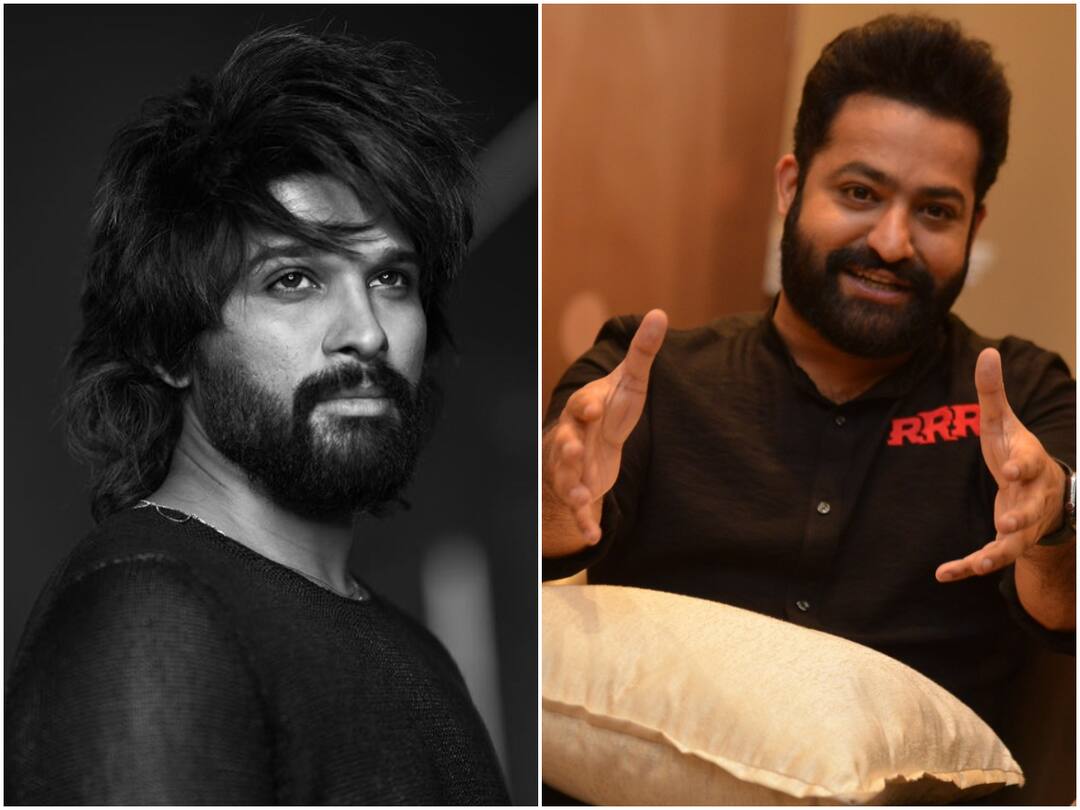 Party Leda Pushpa RRR Actor NTR asks Allu Arjun on later ones Birthday Check Stars bromance Allu Arjun Jr NTR : పార్టీ లేదా పుష్ప? వస్తున్నా బావా! - ఎన్టీఆర్, బన్నీ బ్రోమాన్స్ చూశారా?