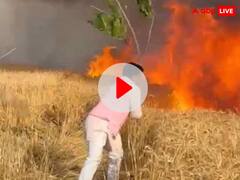 Watch: खेत में लगी आग को बुझाने दौड़ पड़े BJP विधायक, किसानों को मुआवजा दिलाने की कही बात