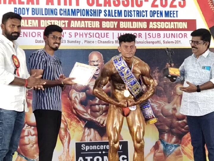 முதல்வர் பிறந்தநாள் ஆணழகன் போட்டி - இசைக்கு ஏற்றவாறு உடலை அசைத்து அசரவைத்த ஆணழகன்கள்