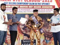 முதல்வர் பிறந்தநாள் ஆணழகன் போட்டி - இசைக்கு ஏற்றவாறு உடலை அசைத்து அசரவைத்த ஆணழகன்கள்