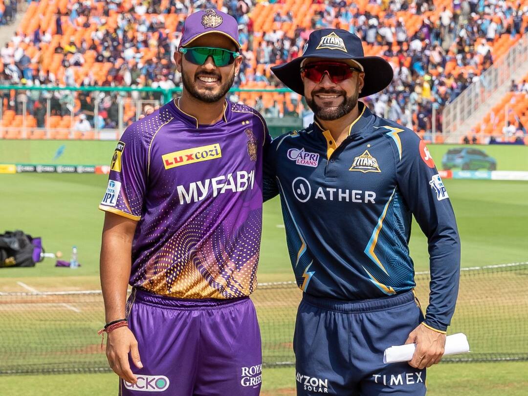GT vs KKR IPL 2023 Playing XI Impact Players List Gujarat Titans Kolkata Knight Riders Rashid Khan to Lead GT Hardik Pandya Unwell GT vs KKR : हार्दिक पांड्या प्लेईंग 11 च्या बाहेर, राशिद खानने सांगितले कारण...