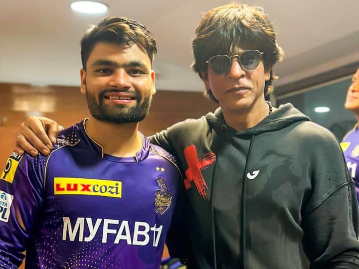 IPL 2023 Shah Rukh Khan tweet for rinku singh and KKR win against GT Gujarat Titans vs Kolkata Knight Riders KKR vs GT: शाहरुख भी हुए रिंकू सिंह के दीवाने, देखें कैसे 'किंग खान' ने मैच जितवाने पर दिया 'रिटर्न गिफ्ट'