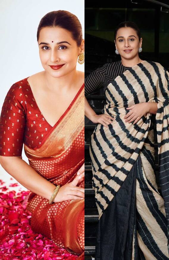 विद्या बालन के इन साड़ी स्टाइल से आप भी लगेंगी खूबसूरत, देखें खास लुक