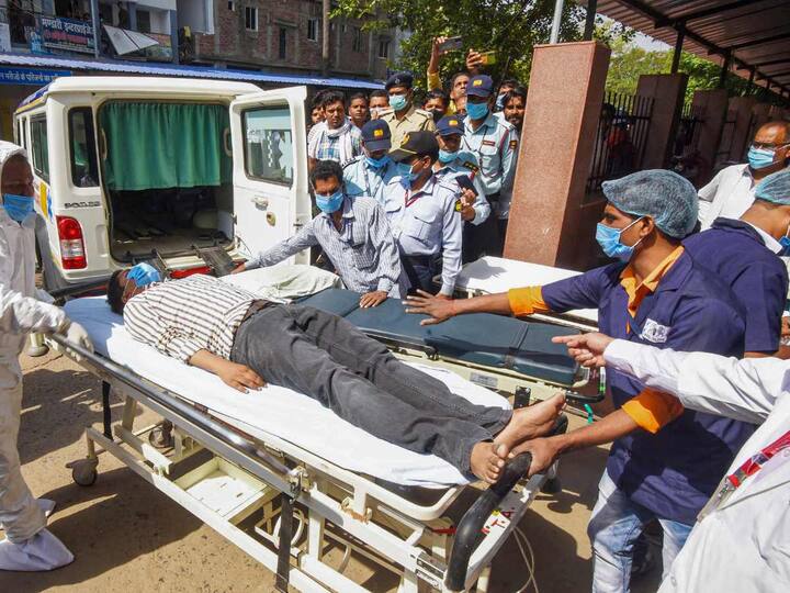 Covid mock drills being carried out at Patna’s Indira Gandhi Institute of Medical Science (IGIMS). (Source: PTI)