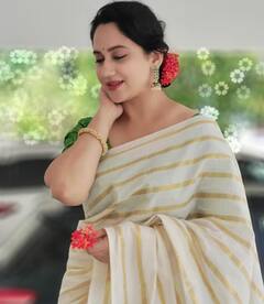 Miya George: 'சென்னை செந்தமிழ் மறந்தேன் உன்னாலே..'கேரளத்து பைங்கிளி மியா ஜார்ஜின் விஷு புகைப்படங்கள்!