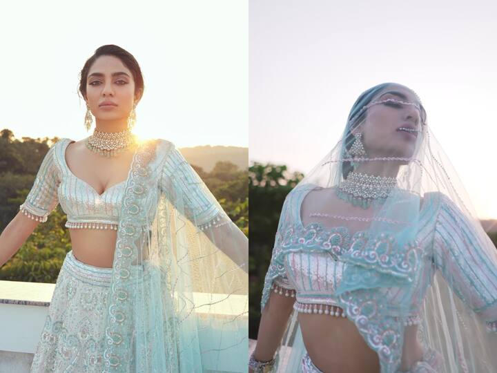 Sobhita Dhulipala shines in a pastel-coloured lehenga. Check out her latest ethnic look.