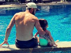 स्विमिंग पूल में बेटी वामिका के साथ विराट कोहली की मस्ती, सोशल मीडिया पर फोटो हुआ वायरल