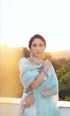 Sobhita Dhulipala Looks Effortlessly Elegant In A Shimmering Blue Lehenga - SEE PICS