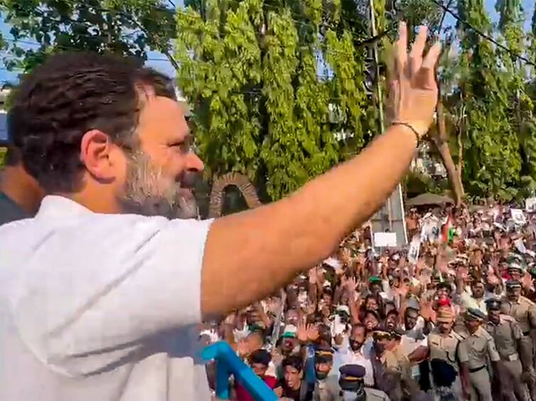 Rahul Gandhi In Wayanad Holds Roadshow During Visit To Former Constituency For First Time After Losing MP Status Rahul Gandhi Holds Roadshow During First Visit To Wayanad After Losing MP Status. WATCH