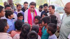 KTR Funny conversation with kids | పిల్లలతో కేటీఆర్ ముచ్చట్లు... మస్త్ నవ్వుకున్న కేటీఆర్ | ABP