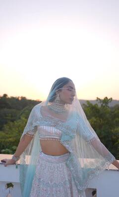 Sobhita Dhulipala Looks Effortlessly Elegant In A Shimmering Blue Lehenga - SEE PICS