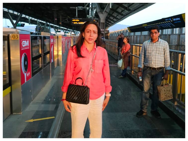 Hema Malini Travels By Mumbai Metro, Rides In An Auto To Reach Home - Watch Hema Malini Travels By Mumbai Metro, Rides In An Auto To Reach Home - Watch