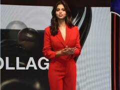 Shah Rukh Khanની લાડલીએ રેડ સૂટમાં બતાવ્યો બૉસ લેડી લૂક, Suhanaની સુંદરતા પર દિલ હાર્યા ફેન્સ....